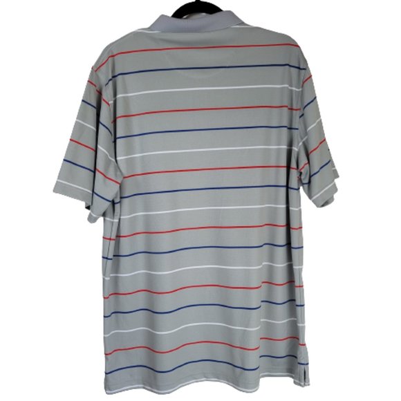 Callaway Gray Striped Golf Polo Shirt Men's - Picture 4 of 8